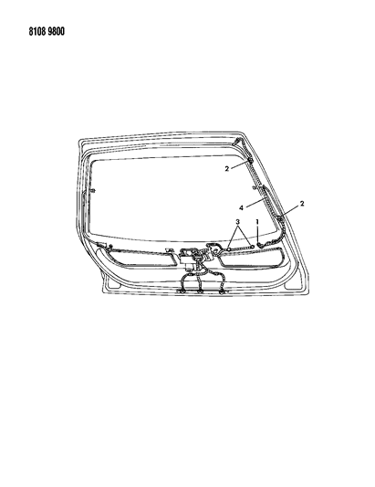 1988 Chrysler LeBaron Wiring - Liftgate Diagram