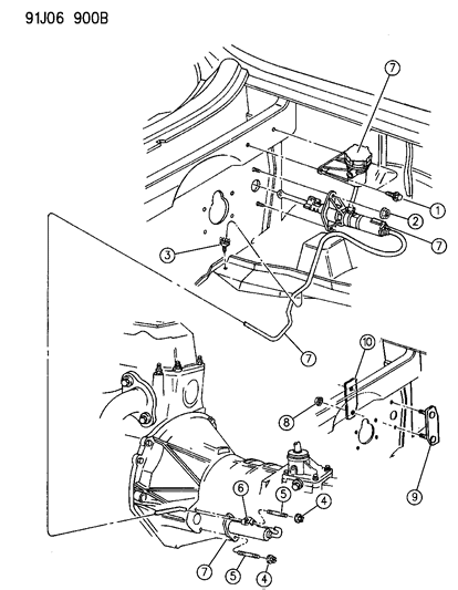 1993 Jeep Grand Cherokee Clutch Hydraulic System Diagram