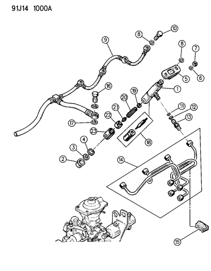 1992 Jeep Comanche Fuel Injection System Diagram