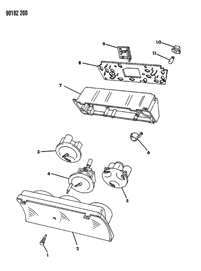 1990 Dodge Omni Instrument Panel Cluster Diagram