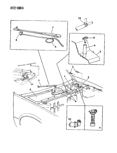 1988 Dodge Daytona Windshield Washer System Diagram