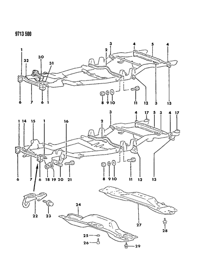 1989 Dodge Ram 50 Frame Diagram