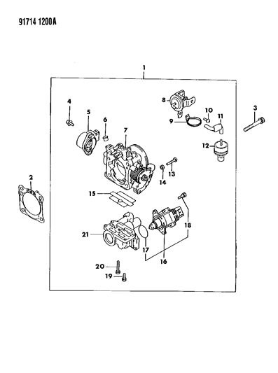 1991 Dodge Stealth Throttle Body Diagram