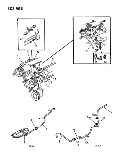 1987 Dodge W150 Tube, Crossover And Check Valve Diagram for 4324106