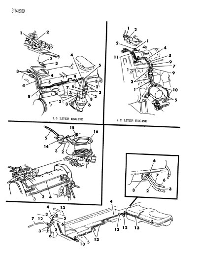 1985 Dodge Charger Fuel Filter Diagram for 4306261