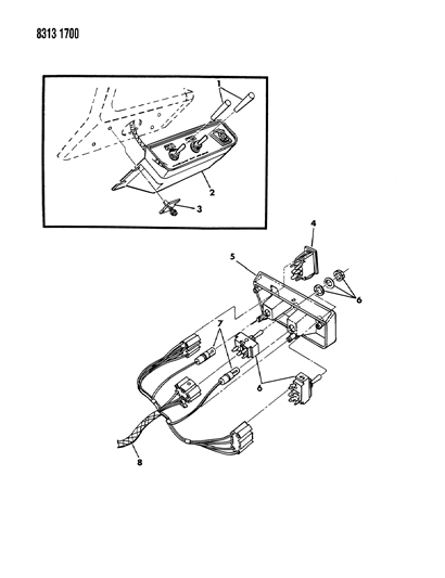 1989 Dodge W350 Controls, Electric Touch Snow Plow Diagram