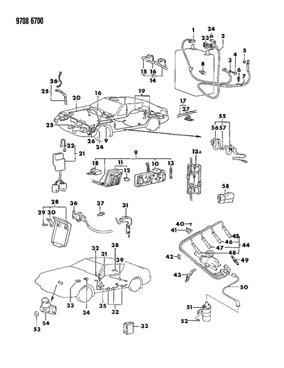 1989 Chrysler Conquest Diode-Body Wiring Diagram for MU804012
