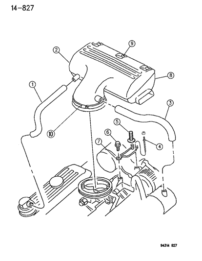 1996 Dodge Ram 3500 Air Cleaner Diagram 2