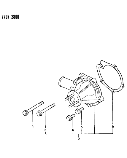 1988 Chrysler Conquest Water Pump Diagram