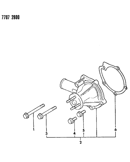 1988 Dodge Ram 50 Water Pump Diagram