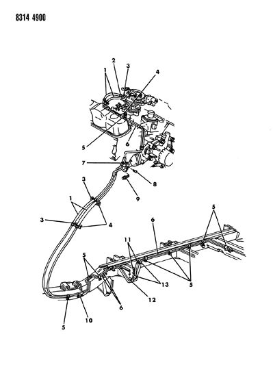 1989 Dodge Ram Wagon Fuel Line Diagram