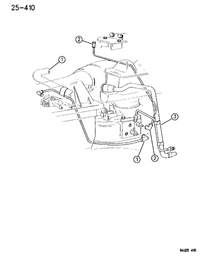 1995 Jeep Wrangler Emission Control Vacuum Harness Diagram 1