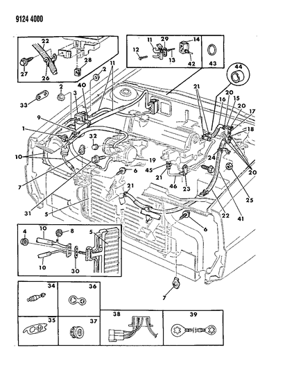 1989 Chrysler New Yorker Plumbing - A/C & Heater Diagram 1