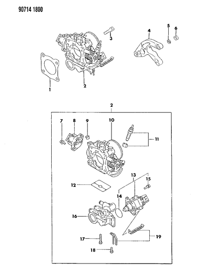 1990 Dodge Colt Sensor, Throttle Diagram for MD614327