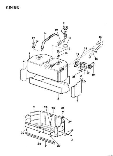 1986 Jeep Wrangler Guide Diagram for J5363878