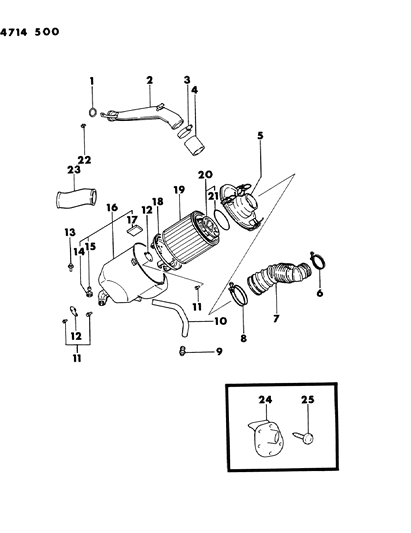 1984 Chrysler Conquest Air Cleaner Diagram