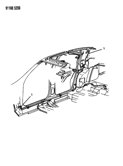 1991 Chrysler LeBaron Sedan Wiring - Body & Accessories Diagram
