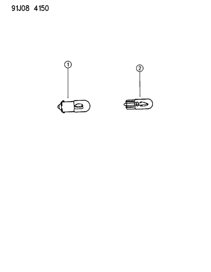 1991 Jeep Grand Wagoneer Bulbs Diagram