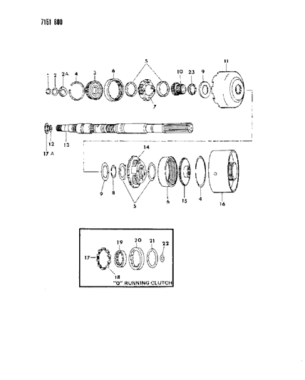 1987 Chrysler Fifth Avenue Gear Train & Output Shaft Diagram 2