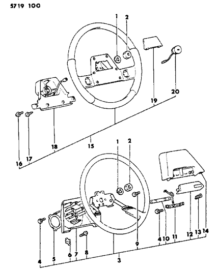1986 Dodge Colt Screw-Rear Window Washer Diagram for MF456444
