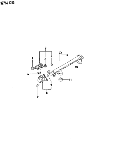 1992 Dodge Ram 50 Fuel Rail & Related Parts Diagram 2