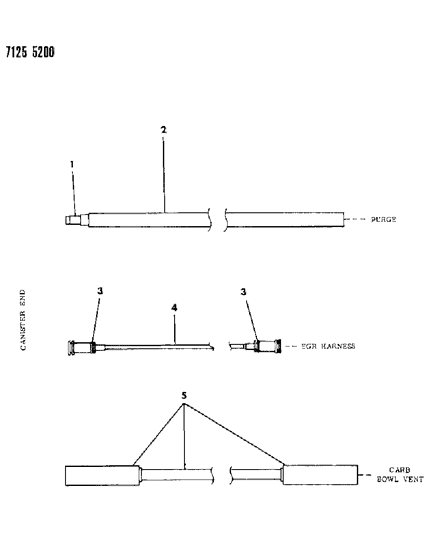 1987 Dodge Diplomat Vapor Canister Hose Harness Diagram 2