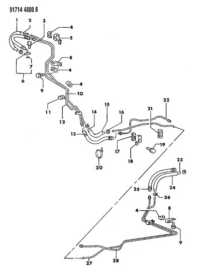 1991 Dodge Ram 50 Fuel Lines Diagram 2