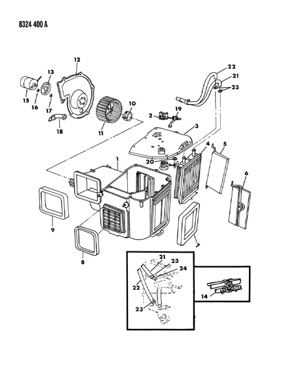 1988 Dodge Ram Wagon Heater Unit Diagram