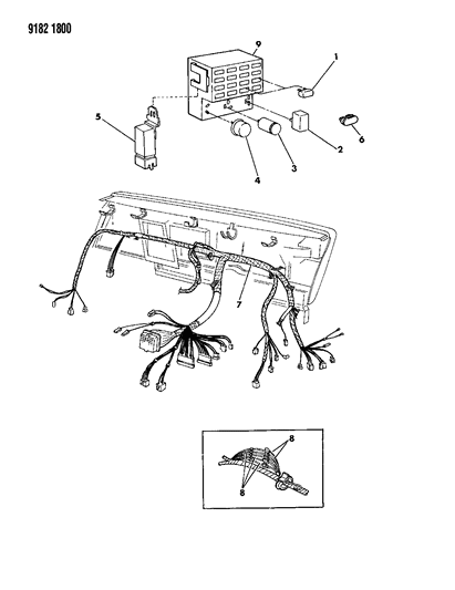 1989 Chrysler LeBaron Instrument Panel Wiring Diagram