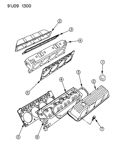 1993 Jeep Grand Wagoneer Cylinder Head Diagram 2