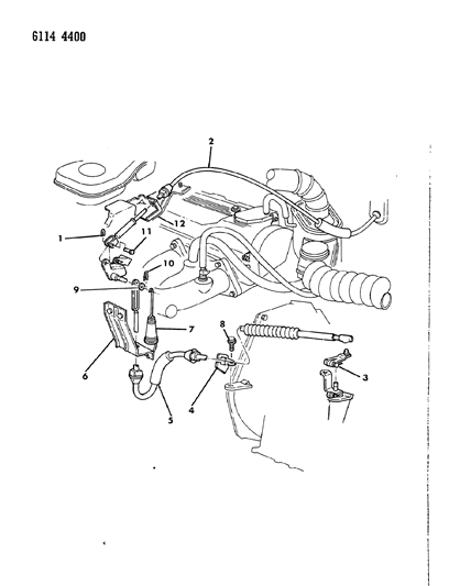 1986 Dodge Caravan Throttle Control Diagram 2