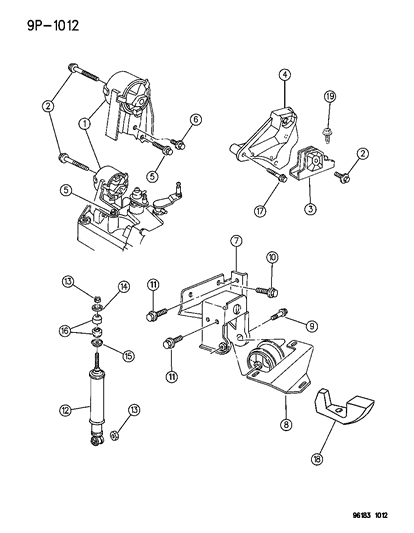 1996 Dodge Neon Engine Mounts Diagram 2