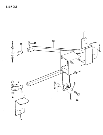 1987 Jeep Wrangler Spare Wheel Mounting Diagram