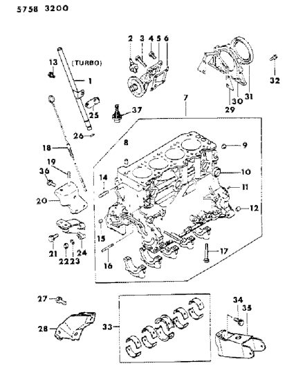 1986 Dodge Conquest Cylinder Block Diagram 3