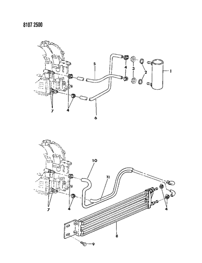 1988 Dodge 600 Oil Cooler Diagram