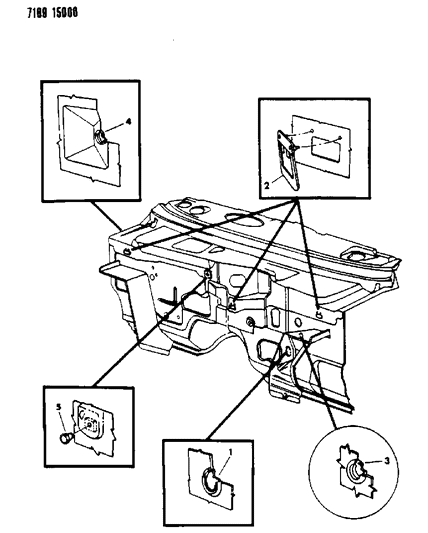 1987 Chrysler Fifth Avenue Plugs Cowl And Dash Diagram