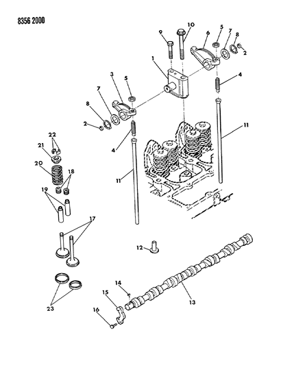 1989 Dodge W250 Camshaft & Valves Diagram 2