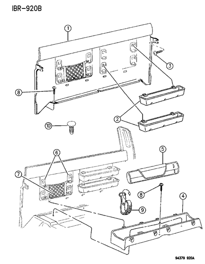 1996 Dodge Ram 2500 Rear Storage Diagram 2