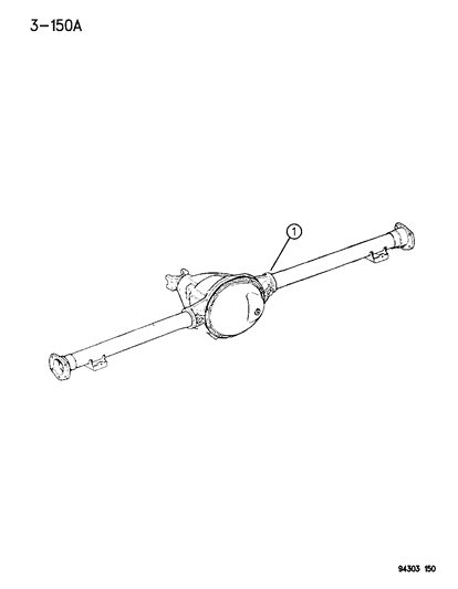 1994 Dodge Ram 2500 Axle Assembly, Rear Diagram 3