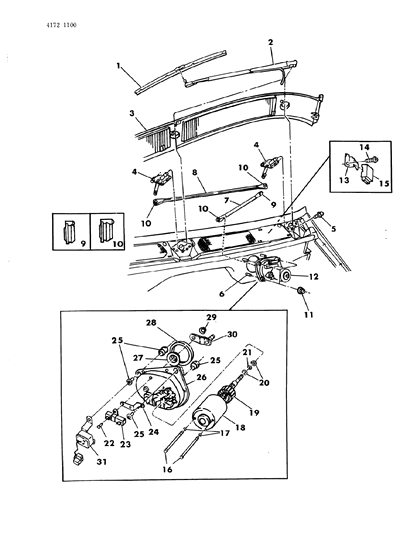 1984 Dodge Caravan Windshield Wiper System Diagram