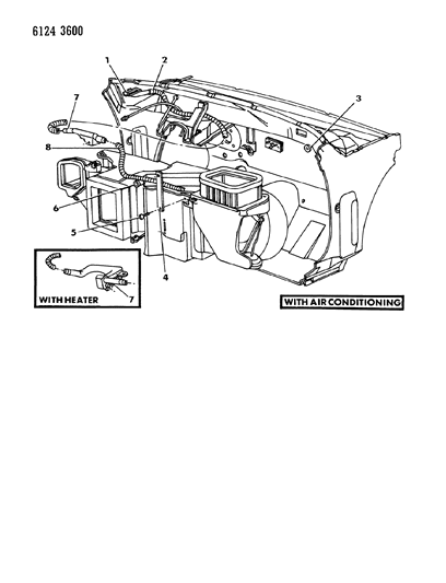 1986 Chrysler Laser Demister, Hose, Outlet, Adapter Diagram
