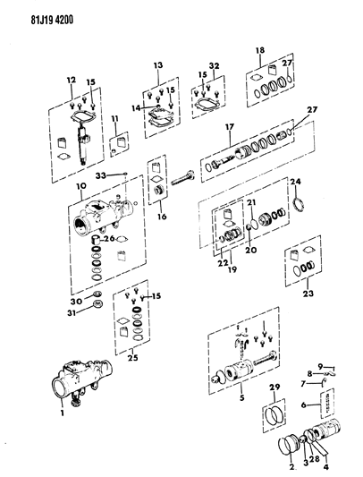 1986 Jeep Wrangler Bearing-Kit Diagram for J8127644