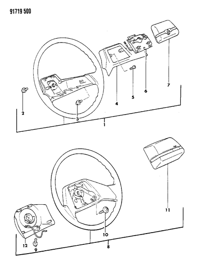 1991 Dodge Ram 50 Steering Wheel Diagram