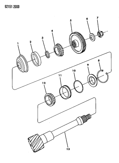 1992 Chrysler LeBaron Shaft - Transfer Diagram 2