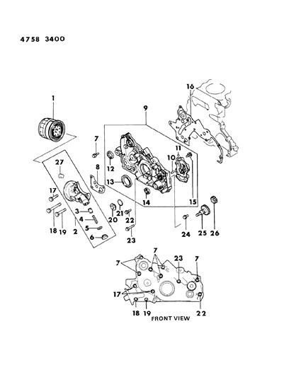 1984 Dodge Ram 50 Gear Diagram for MD041025