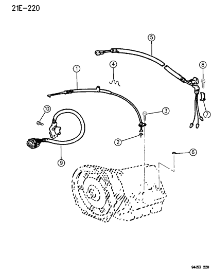 1996 Jeep Cherokee Linkage , Harness - Case And Extension Diagram