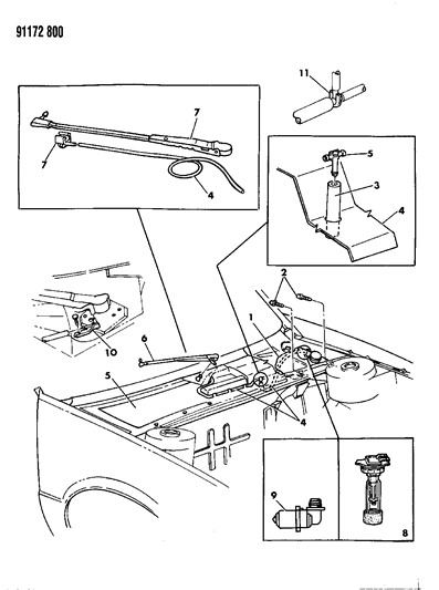 1991 Dodge Daytona Windshield Washer System Diagram