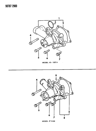 1990 Dodge Ram 50 Water Pump Diagram 1