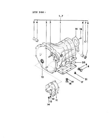 1986 Dodge Ram 50 Case & Miscellaneous Parts Diagram 1