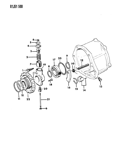 1986 Jeep Cherokee Governor & Parking Sprag Diagram